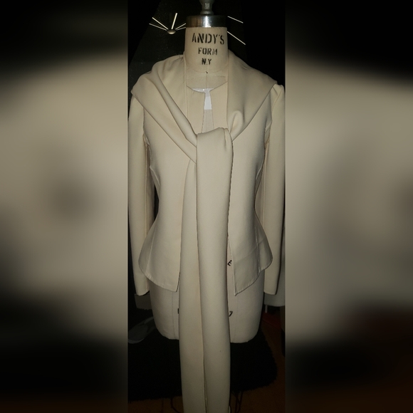 Ralph Lauren Purple label wool bias cut handmade fitted cream jacket - Picture 3 of 16